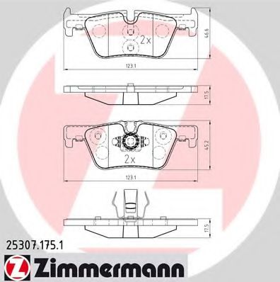 ZIMMERMANN 253071751 Тормозные колодки для BMW 4 Gran Coupe (F36)