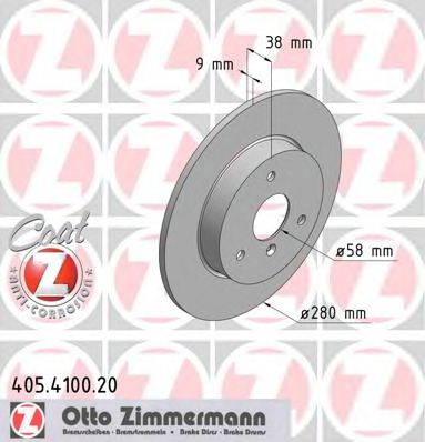 ZIMMERMANN 405410020 Тормозные диски ZIMMERMANN для SMART
