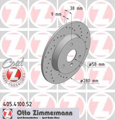 ZIMMERMANN 405410052 Тормозные диски ZIMMERMANN для SMART