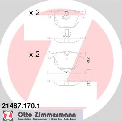 ZIMMERMANN 214871701 Тормозные колодки для BMW Z8
