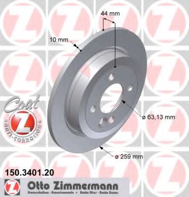 ZIMMERMANN 150340120 Тормозные диски для MINI MINI