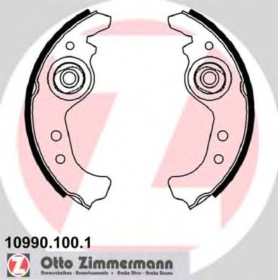 ZIMMERMANN 109901001 Ремкомплект барабанных колодок ZIMMERMANN для SEAT