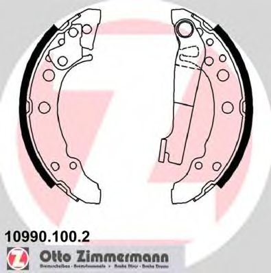 ZIMMERMANN 109901002 Ремкомплект барабанных колодок ZIMMERMANN для SEAT