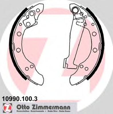ZIMMERMANN 109901003 Ремкомплект барабанных колодок ZIMMERMANN для SEAT