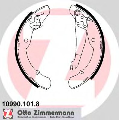 ZIMMERMANN 109901018 Ремкомплект барабанных колодок ZIMMERMANN для SEAT