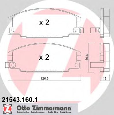 ZIMMERMANN 215431601 Тормозные колодки ZIMMERMANN для OPEL