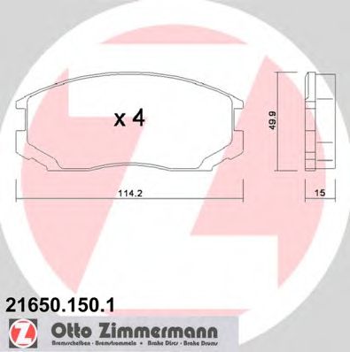 ZIMMERMANN 216501501 Тормозные колодки ZIMMERMANN для MITSUBISHI