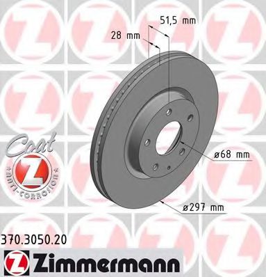 ZIMMERMANN 370305020 Тормозные диски для MAZDA CX-5