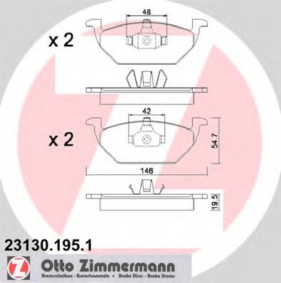 ZIMMERMANN 231301951 Тормозные колодки для SEAT MII