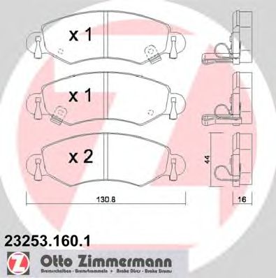 ZIMMERMANN 232531601 Тормозные колодки ZIMMERMANN для SUBARU