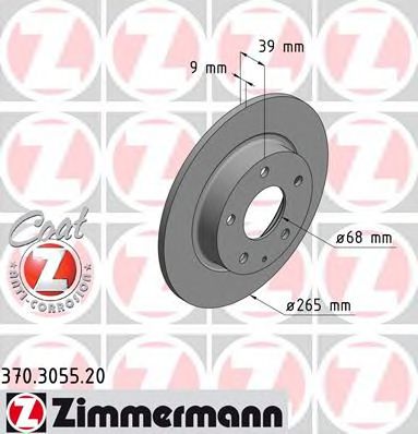 ZIMMERMANN 370305520 Тормозные диски для MAZDA