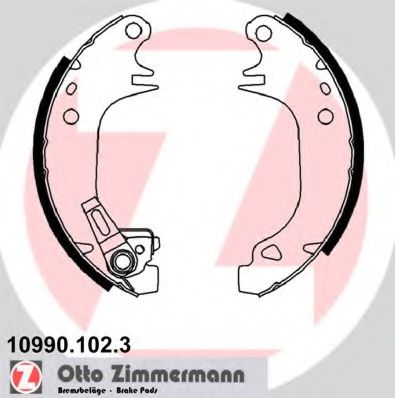 ZIMMERMANN 109901023 Ремкомплект барабанных колодок ZIMMERMANN 