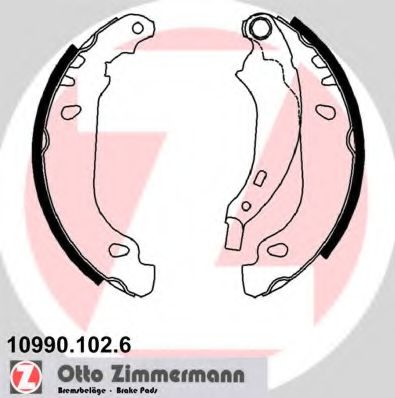 ZIMMERMANN 109901026 Ремкомплект барабанных колодок ZIMMERMANN 