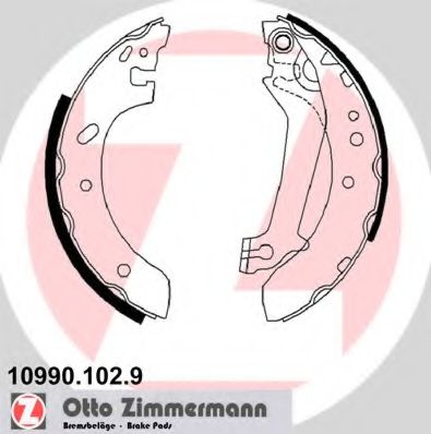 ZIMMERMANN 109901029 Ремкомплект барабанных колодок ZIMMERMANN 