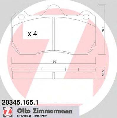 ZIMMERMANN 203451651 Тормозные колодки ZIMMERMANN для SEAT