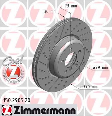 ZIMMERMANN 150290520 Тормозные диски для BMW 4