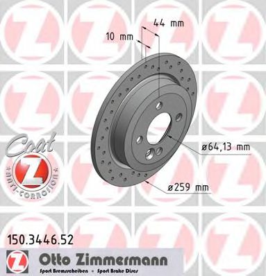 ZIMMERMANN 150344652 Тормозные диски ZIMMERMANN для MINI