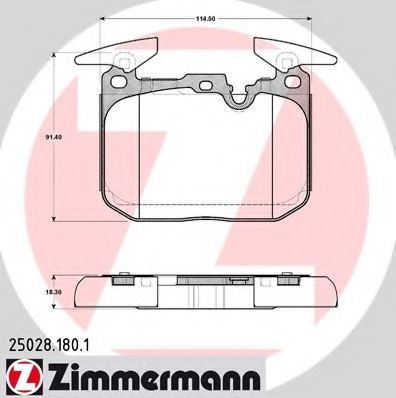 ZIMMERMANN 250281801 Тормозные колодки ZIMMERMANN для BMW