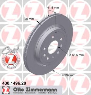 ZIMMERMANN 430149620 Тормозные диски для CADILLAC