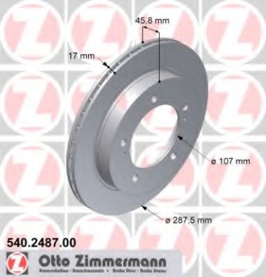 ZIMMERMANN 540248700 Тормозные диски ZIMMERMANN для SUZUKI