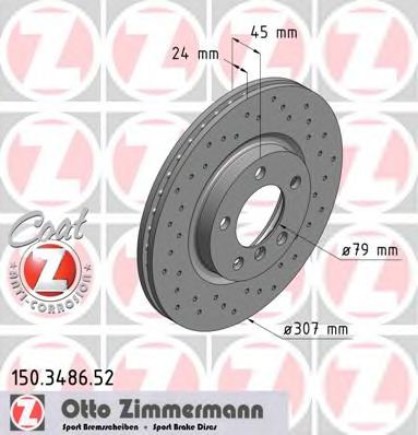 ZIMMERMANN 150348652 Тормозные диски ZIMMERMANN для MINI