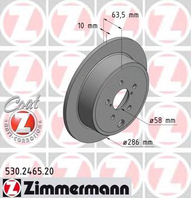 ZIMMERMANN 530246520 Тормозные диски ZIMMERMANN для TOYOTA