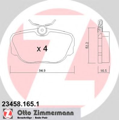 ZIMMERMANN 234581651 Тормозные колодки ZIMMERMANN для LAND ROVER