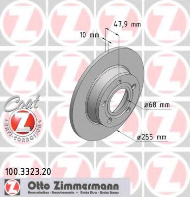 ZIMMERMANN 100332320 Тормозные диски ZIMMERMANN 