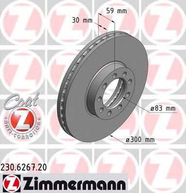 ZIMMERMANN 230626720 Тормозные диски ZIMMERMANN для IVECO