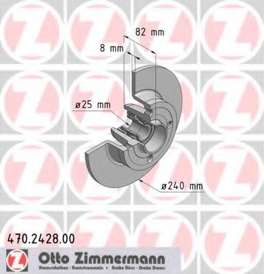 ZIMMERMANN 470242800 Тормозные диски ZIMMERMANN для DACIA