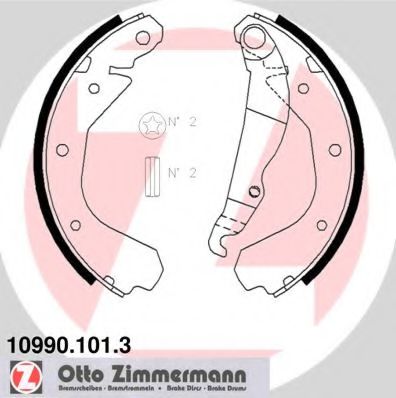 ZIMMERMANN 109901013 Ремкомплект барабанных колодок ZIMMERMANN 