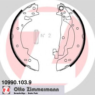 ZIMMERMANN 109901039 Ремкомплект барабанных колодок ZIMMERMANN 