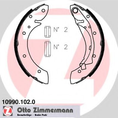 ZIMMERMANN 109901020 Ремкомплект барабанных колодок ZIMMERMANN 