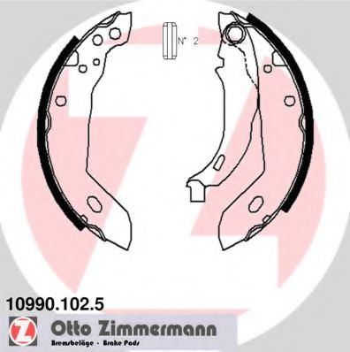 ZIMMERMANN 109901025 Ремкомплект барабанных колодок ZIMMERMANN 