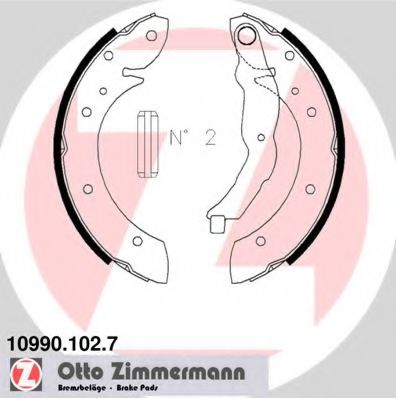 ZIMMERMANN 109901027 Ремкомплект барабанных колодок ZIMMERMANN 
