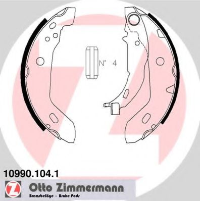 ZIMMERMANN 109901041 Ремкомплект барабанных колодок ZIMMERMANN 