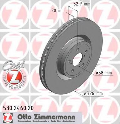 ZIMMERMANN 530246020 Тормозные диски ZIMMERMANN для SUBARU