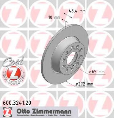ZIMMERMANN 600324120 Тормозные диски ZIMMERMANN для SKODA