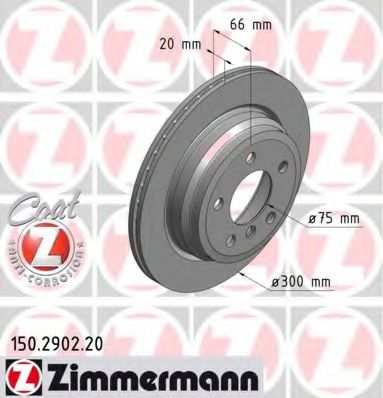 ZIMMERMANN 150290220 Тормозные диски для BMW 4