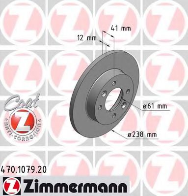 ZIMMERMANN 470107920 Тормозные диски для RENAULT CLIO