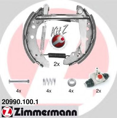 ZIMMERMANN 209901001 Ремкомплект барабанных колодок ZIMMERMANN для SEAT