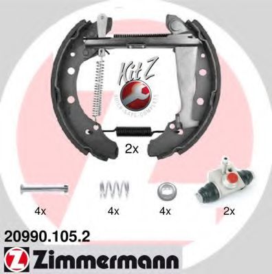 ZIMMERMANN 209901052 Ремкомплект барабанных колодок ZIMMERMANN для SEAT