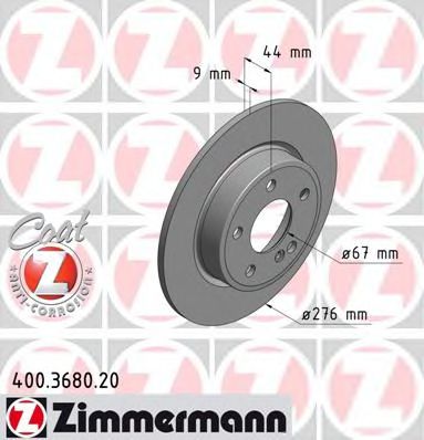 ZIMMERMANN 400368020 Тормозные диски для MERCEDES-BENZ B-CLASS