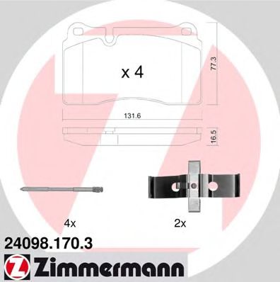 ZIMMERMANN 240981703 Тормозные колодки ZIMMERMANN для SEAT