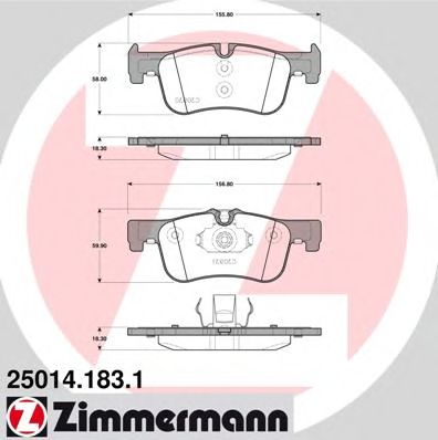 ZIMMERMANN 250141831 Тормозные колодки ZIMMERMANN для BMW