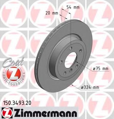 ZIMMERMANN 150349320 Тормозные диски ZIMMERMANN для BMW Z4