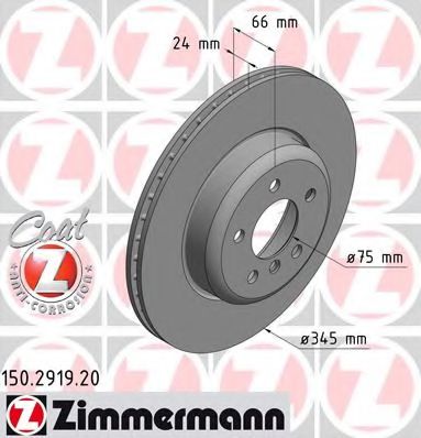 ZIMMERMANN 150291920 Тормозные диски для BMW 4