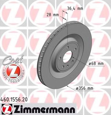 ZIMMERMANN 460155620 Тормозные диски для PORSCHE MACAN