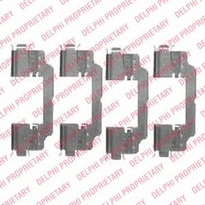 DELPHI LX0475 Скобы тормозных колодок DELPHI для PEUGEOT