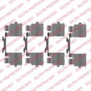 DELPHI LX0476 Скобы тормозных колодок DELPHI для PEUGEOT